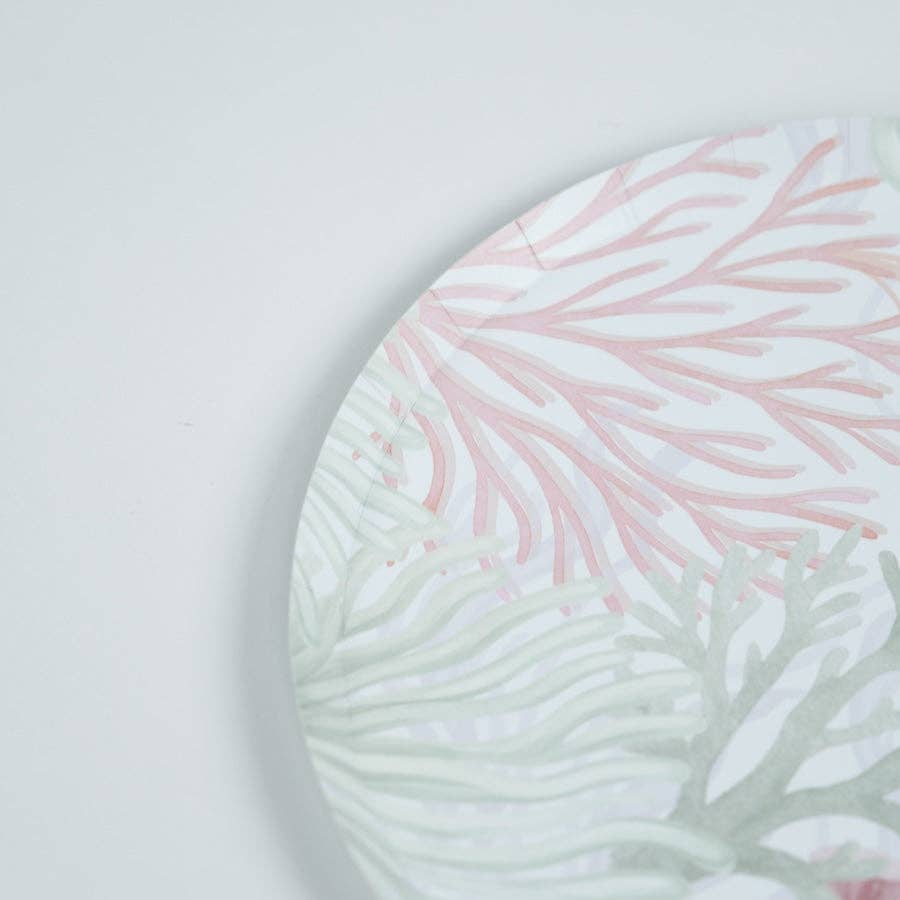 Coastal Coral Paper Dinner Plates by Gatherings by Curated Paperie at Confetti Gift and Party Tuscaloosa Alabama