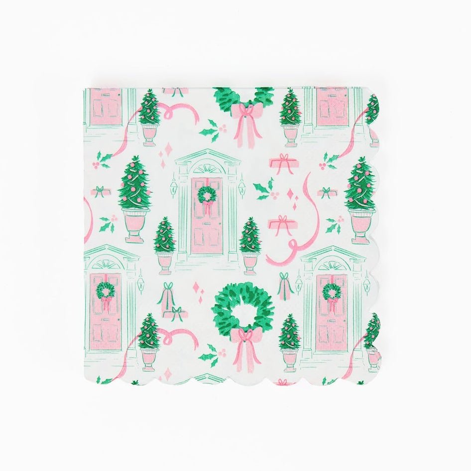 Cocktail Napkins – Home for Christmas by Mary Square at Confetti Gift and Party Tuscaloosa Alabama