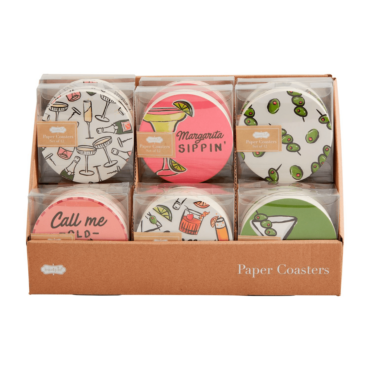 Cocktail Paper Coaster Sets by Mud Pie at Confetti Gift and Party Tuscaloosa Alabama