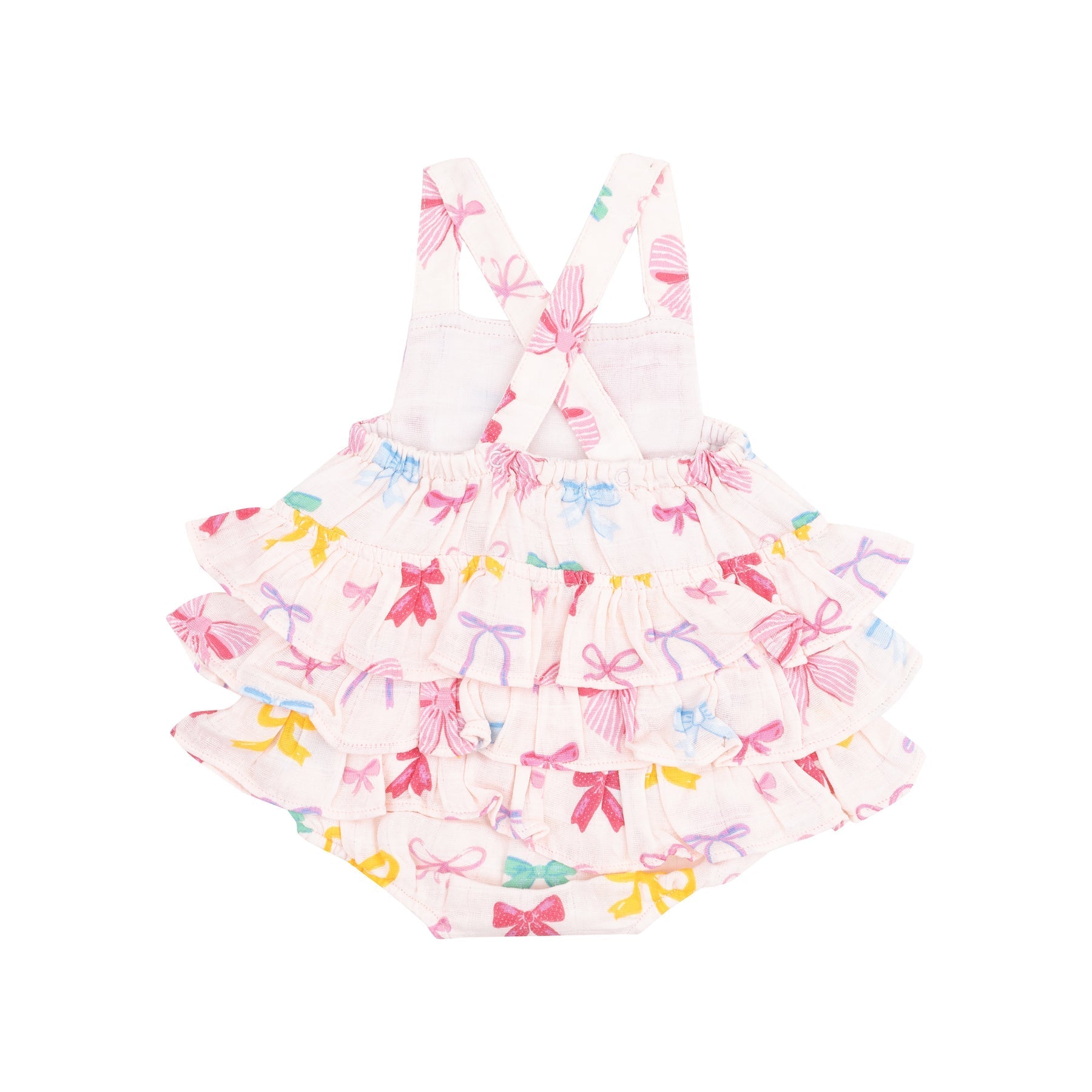 Colorful Bows Ruffle Strap Smocked Top And Diaper Cover by Angel Dear at Confetti Gift and Party Tuscaloosa Alabama