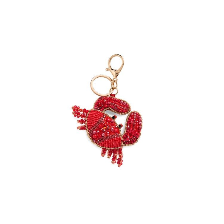 Crab Beaded Bag Charm & Key Ring by Shiraleah at Confetti Gift and Party Tuscaloosa Alabama