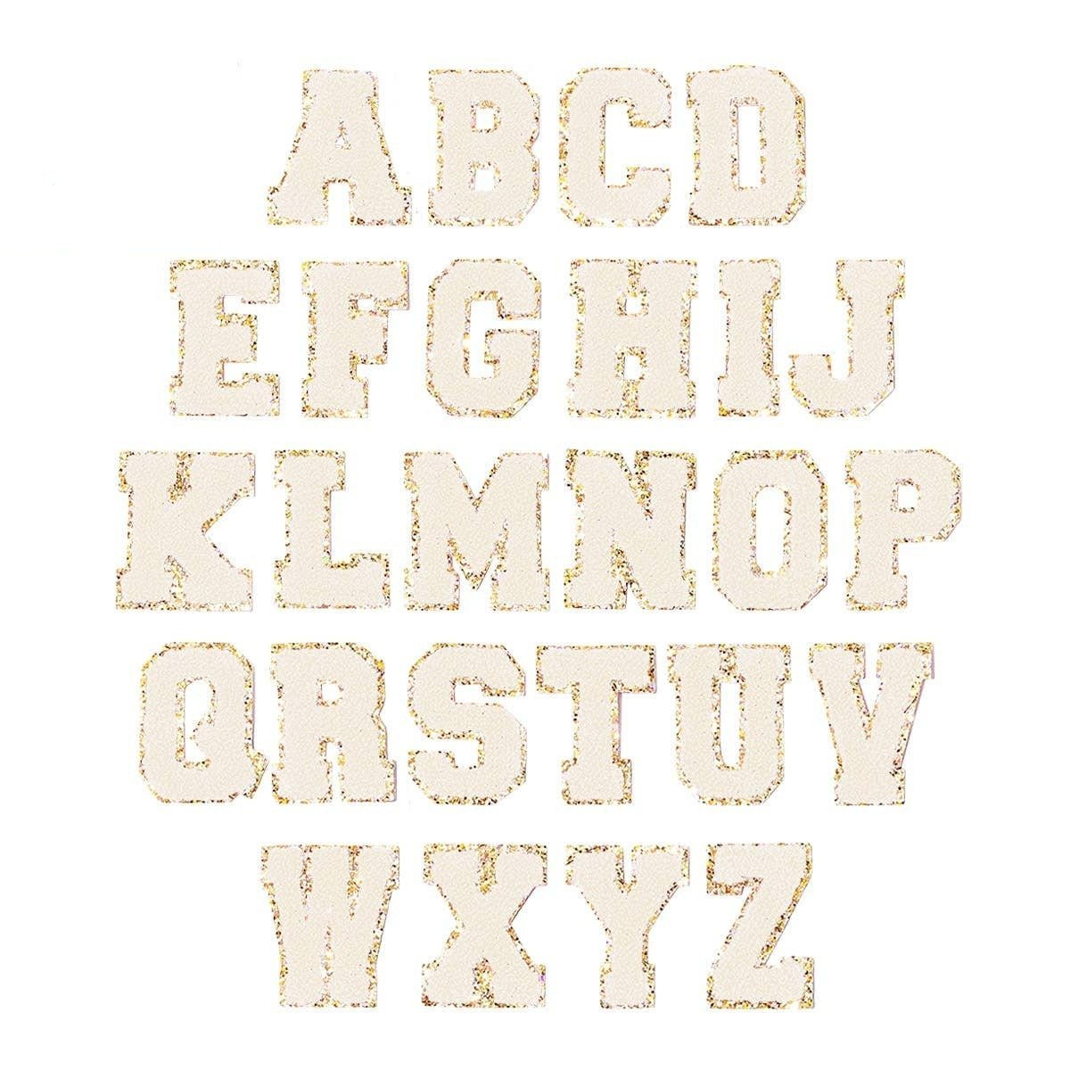 Creme Alphabet Varsity Letter Patches by Viv&Lou at Confetti Gift and Party