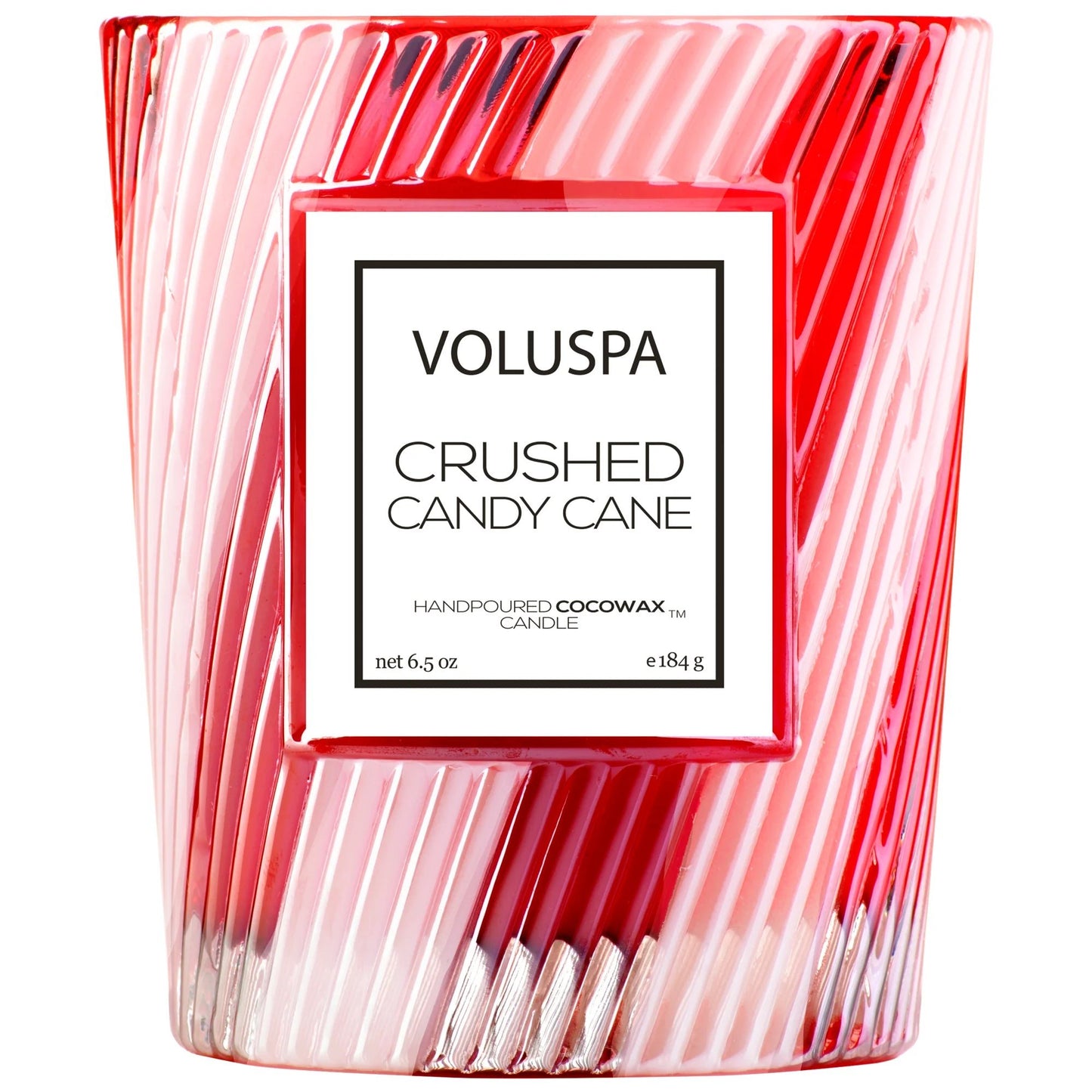 Crushed Candy Cane 6.5 oz Classic Candle by Voluspa at Confetti Gift and Party