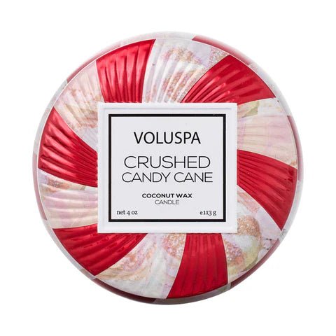 Crushed Candy Cane Mini Tin by Voluspa at Confetti Gift and Party