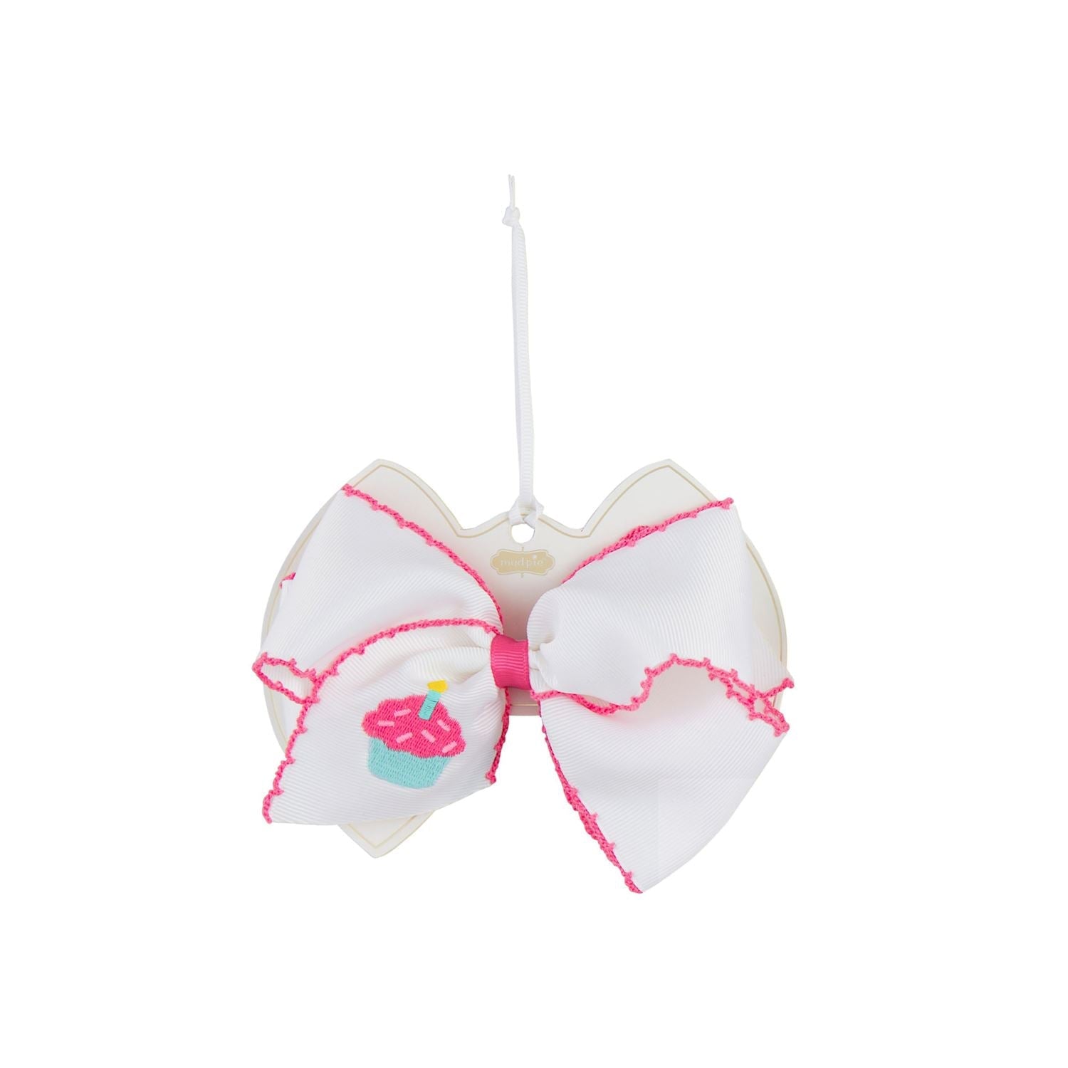 Cupcake Embroidered Bow by Mud Pie at Confetti Gift and Party Tuscaloosa Alabama