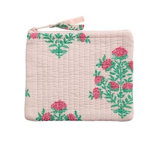 Dahlia Pink Block Print Small Case by Mud Pie at Confetti Gift and Party Tuscaloosa Alabama