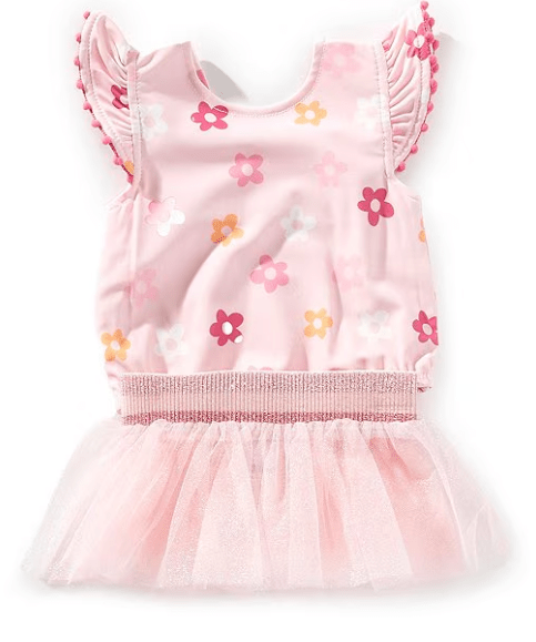 Daisy/Check Tutu Reversible Swimsuit by Mud Pie at Confetti Gift and Party Tuscaloosa Alabama