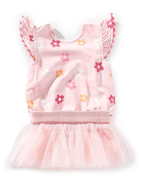 Daisy/Check Tutu Reversible Swimsuit by Mud Pie at Confetti Gift and Party Tuscaloosa Alabama