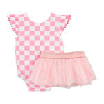 Daisy/Check Tutu Reversible Swimsuit by Mud Pie at Confetti Gift and Party Tuscaloosa Alabama