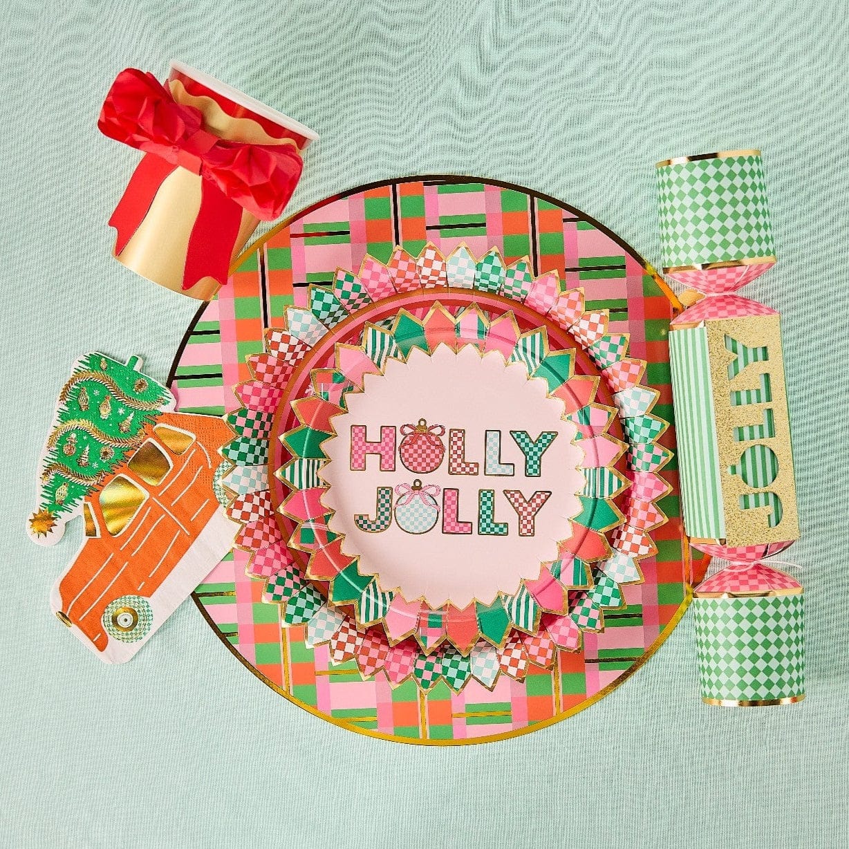 Deck the Halls Dinner Plate by Packed Party at Confetti Gift and Party Tuscaloosa Alabama