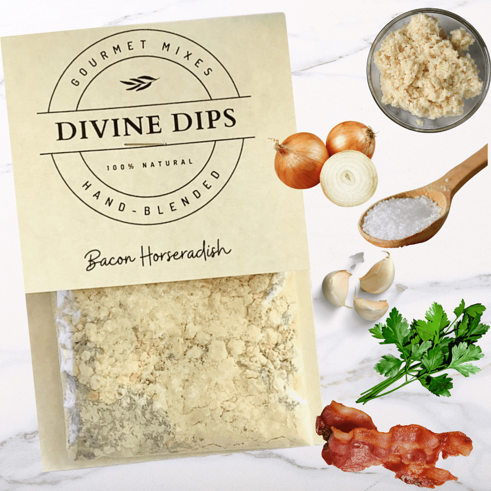 Divine Dips - Bacon Horseradish Seasoning Dip Mix & Cheese ball by Divine Dips at Confetti Gift and Party Tuscaloosa Alabama