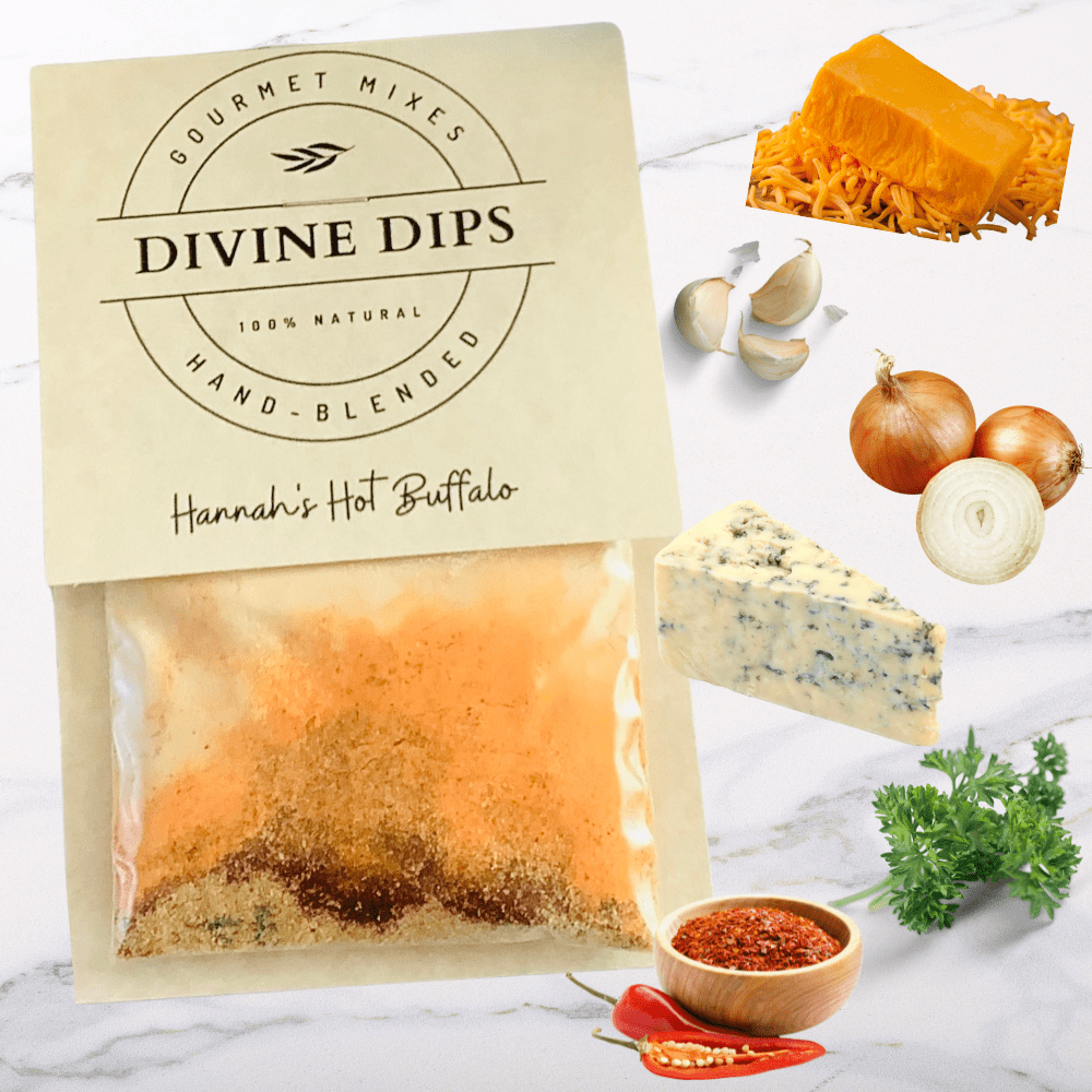 Divine Dips - Hannah’s Hot Buffalo Seasoning Dip Mix & Cheese ball by Divine Dips at Confetti Gift and Party Tuscaloosa Alabama