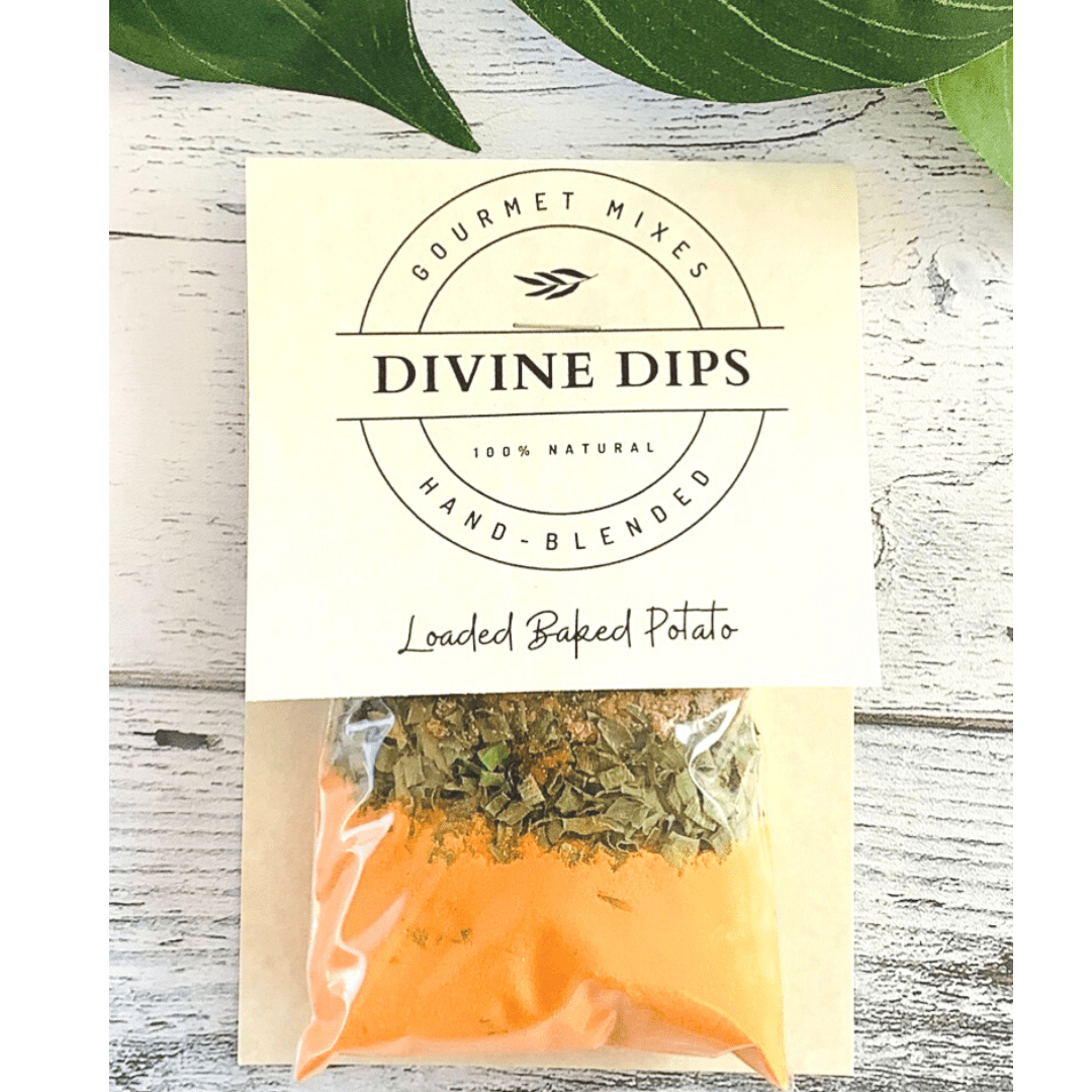 Divine Dips - Loaded Baked Potato Seasoning Dip Mix & Cheese ball by Divine Dips at Confetti Gift and Party Tuscaloosa Alabama
