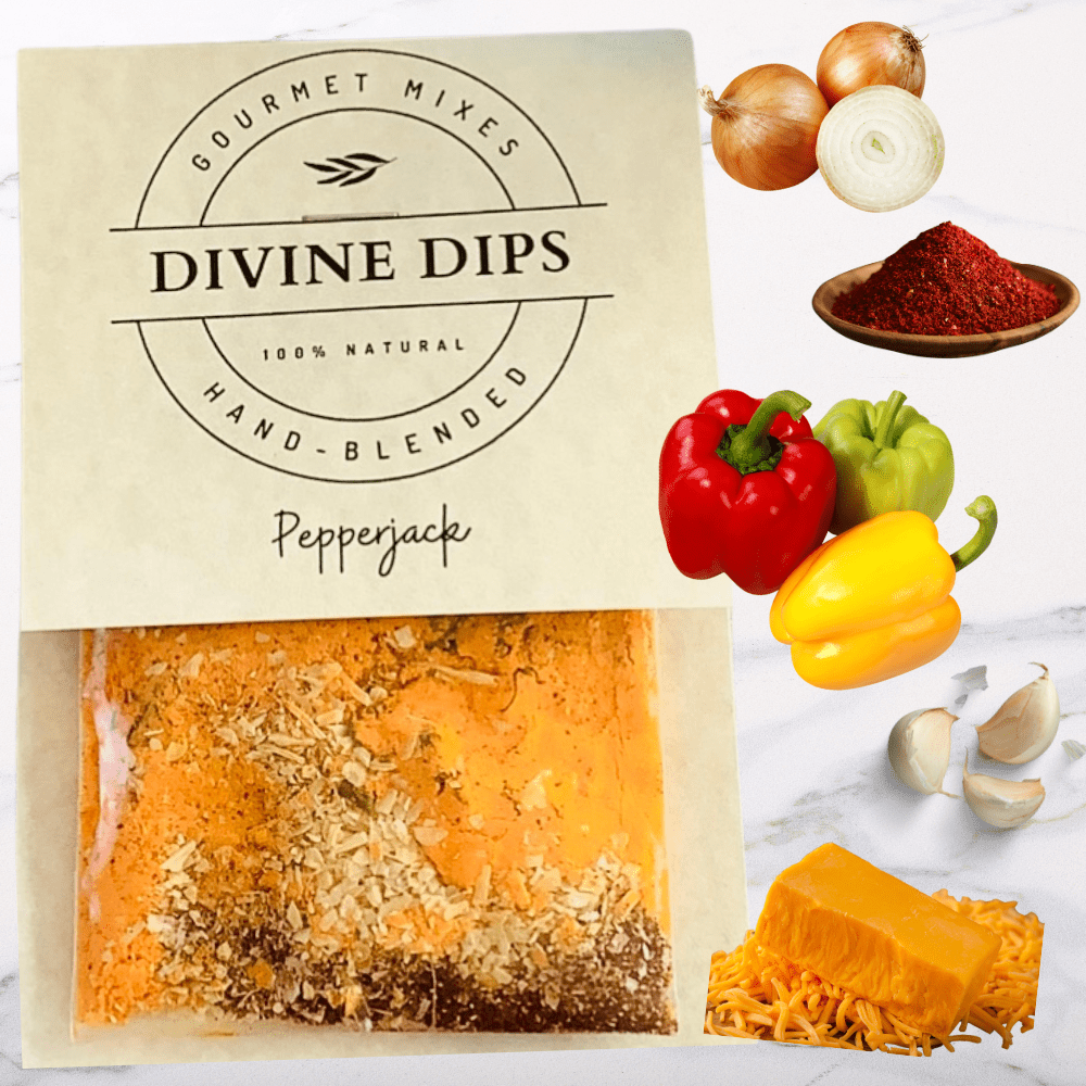 Divine Dips - Pepperjack Seasoning Dip Mix & Cheese ball Spices by Divine Dips at Confetti Gift and Party Tuscaloosa Alabama