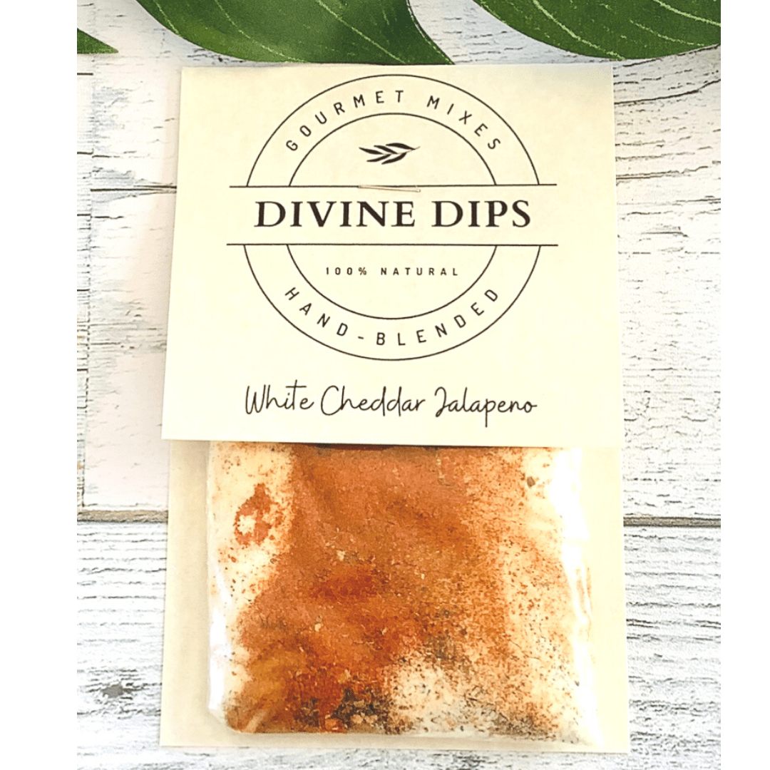 Divine Dips - White Cheddar Jalapeno Seasoning Dip Mix & Cheeseball by Divine Dips at Confetti Gift and Party Tuscaloosa Alabama