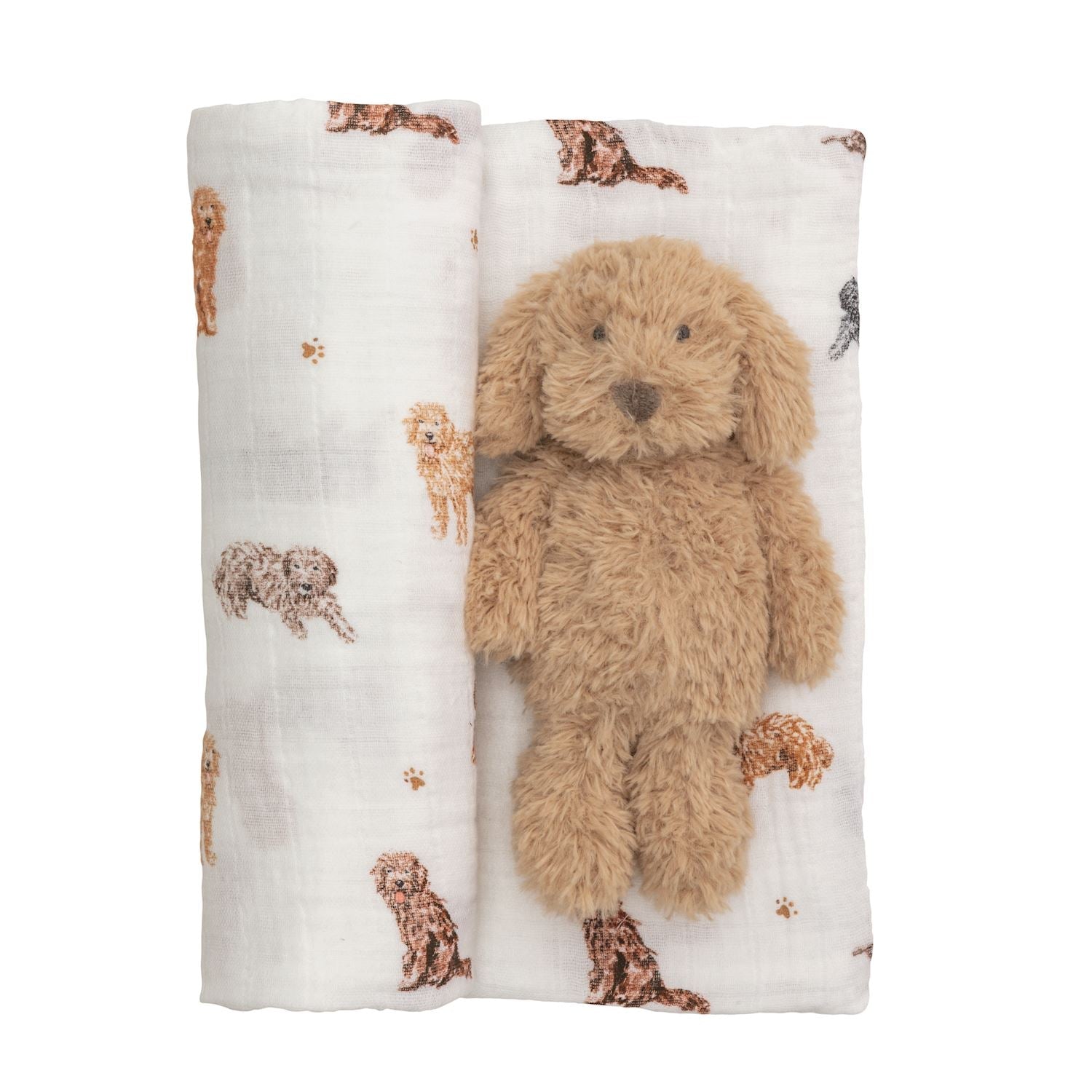 Doodle Swaddle & Rattle Set by Mud Pie at Confetti Gift and Party Tuscaloosa Alabama