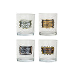 Drinking Glass w/Halloween Saying, 3" Round Multi Color by Creative Co Op at Confetti Gift and Party