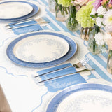 Dusty Blue Striped Paper Table Runner by Gatherings by Curated Paperie at Confetti Gift and Party Tuscaloosa Alabama
