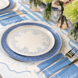 Dusty Blue Striped Paper Table Runner by Gatherings by Curated Paperie at Confetti Gift and Party Tuscaloosa Alabama