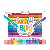 Switch-eroo!: Sparkle Glittery Color-Changing Markers Set of 12
