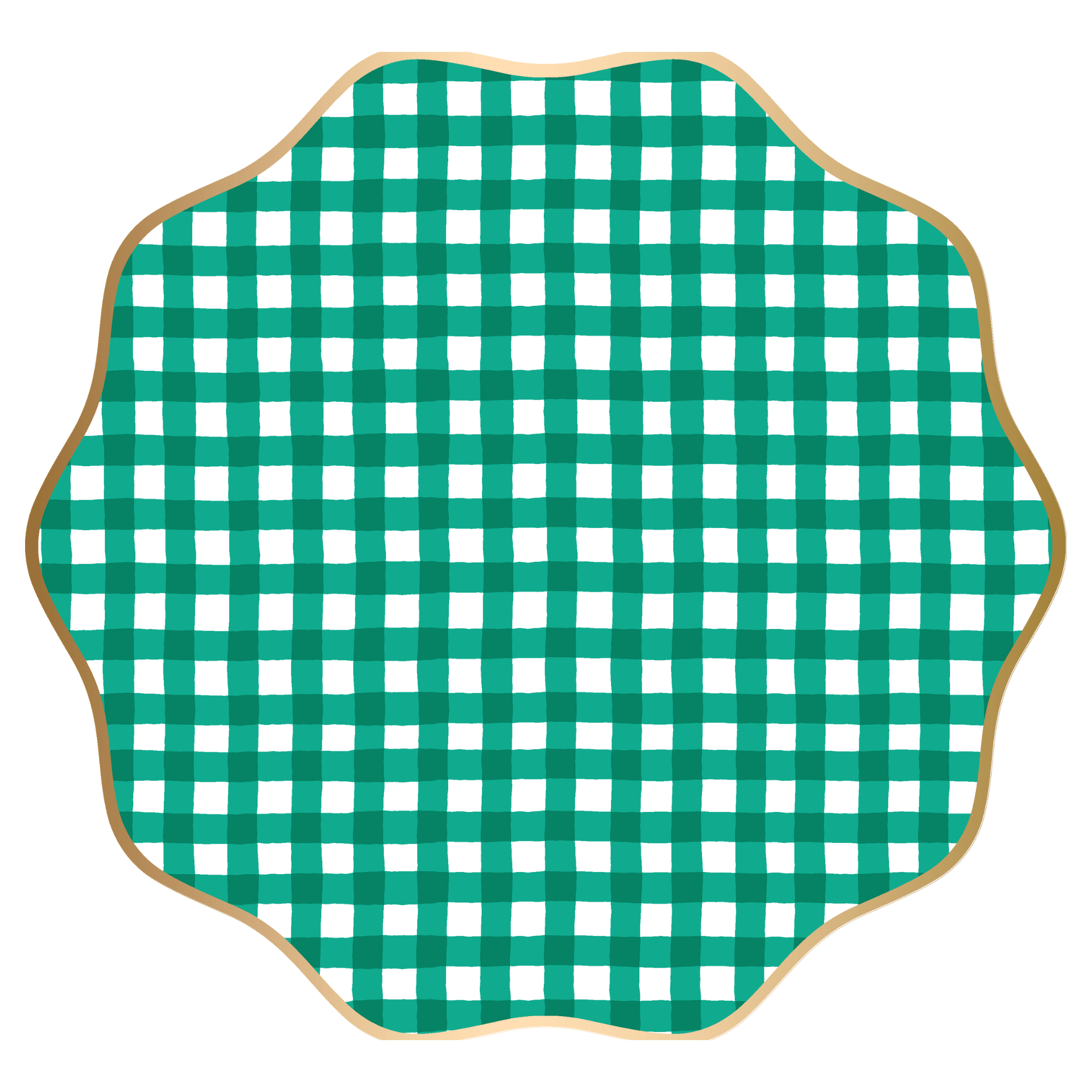Elegant Emerald Green Gingham Dinner Plates by Bonjour Fête at Confetti Gift and Party Tuscaloosa Alabama