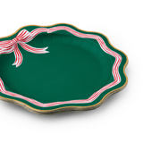 Elegant Green Peppermint Bow Dinner Plates by Bonjour Fête at Confetti Gift and Party Tuscaloosa Alabama