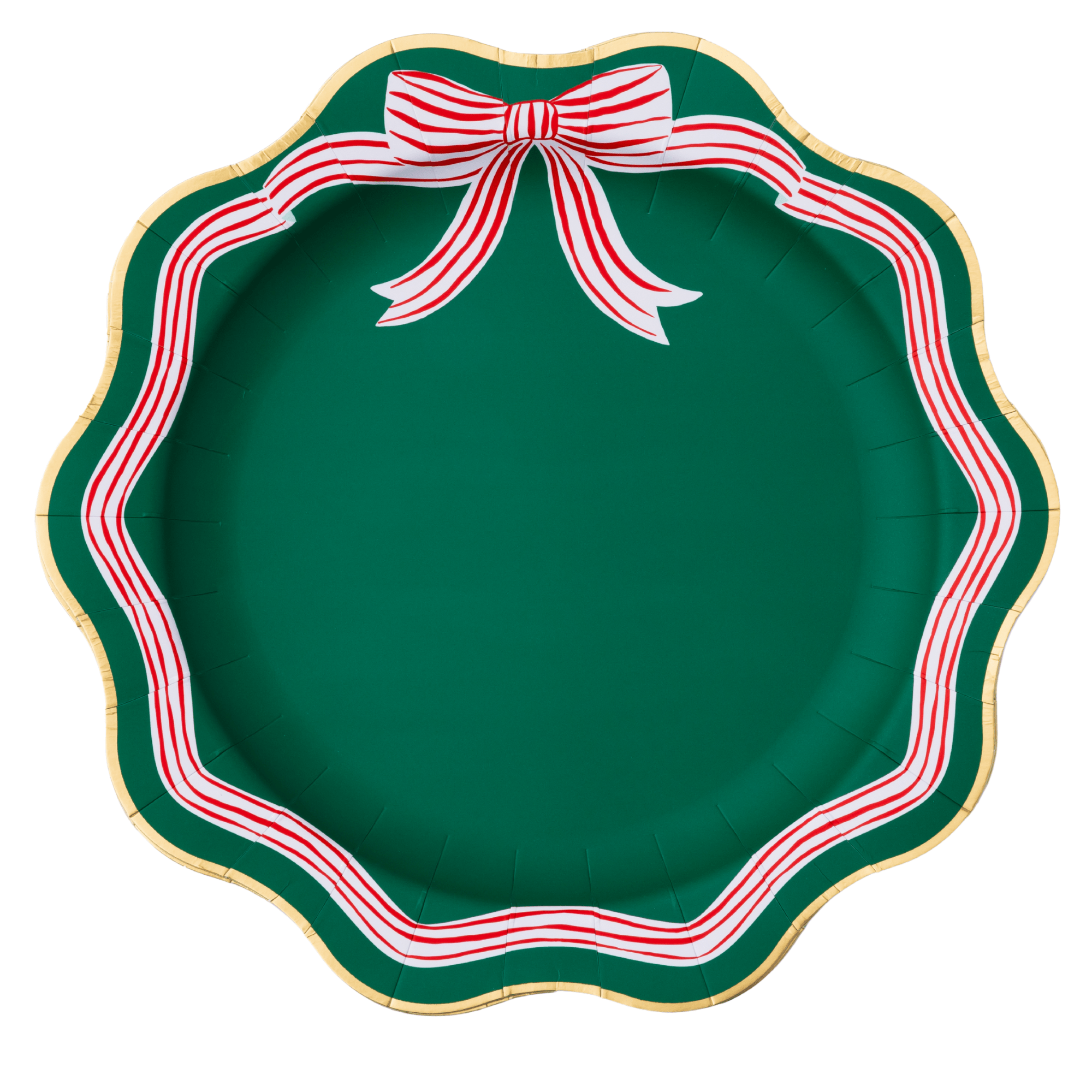 Elegant Green Peppermint Bow Dinner Plates by Bonjour Fête at Confetti Gift and Party Tuscaloosa Alabama