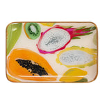 Enameled Metal Tray with Fruit & Abstract Design by Creative Co Op at Confetti Gift and Party Tuscaloosa Alabama