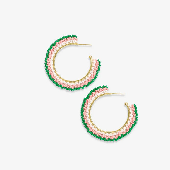 Eve Ombre Beaded Hoop Earrings by Ink + Alloy at Confetti Gift and Party