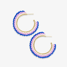  Eve Ombre Beaded Hoop Earrings by Ink + Alloy at Confetti Gift and Party