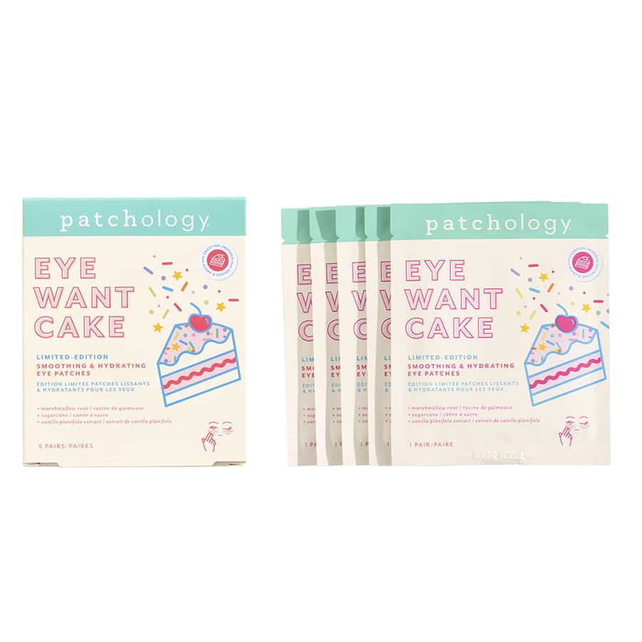 Patchology Eye Want Cake eye patch 5-pack set with sprinkle design and frosting-inspired scent