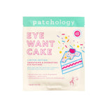 Patchology Eye Want Cake smoothing and hydrating eye patches in sprinkle-themed packaging