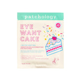 Patchology Eye Want Cake smoothing and hydrating eye patches in sprinkle-themed packaging