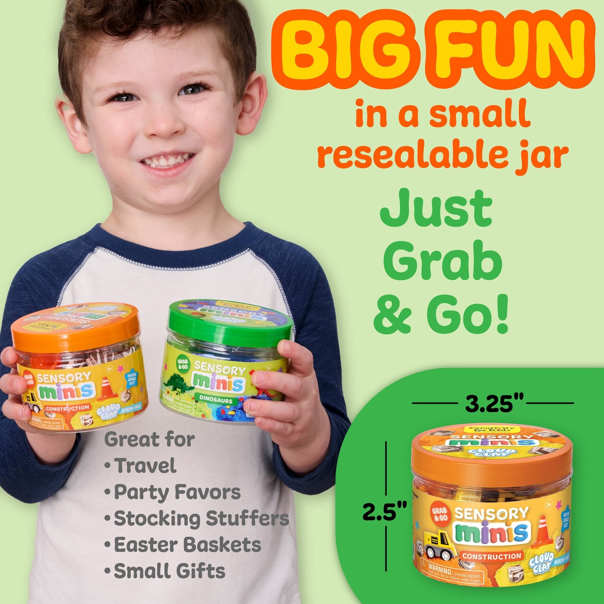 Faber - Castell Sensory Mini Play Kit Jar – Cloud Clay Construction Theme by Faber - Castell / Creativity for Kids at Confetti Gift and Party Tuscaloosa Alabama