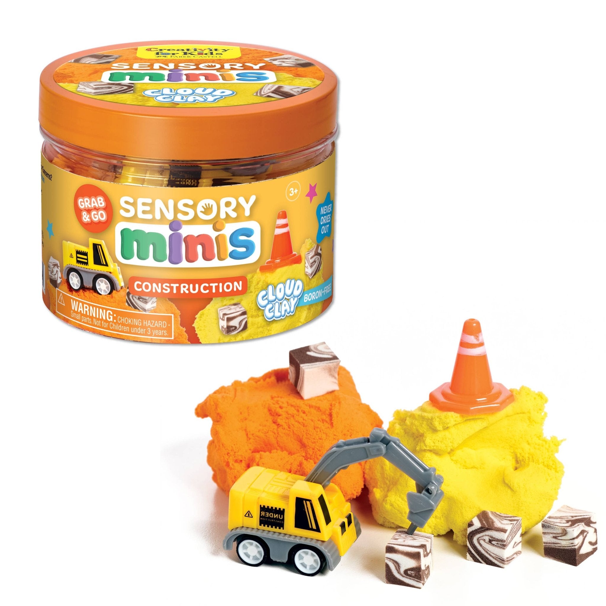 Faber - Castell Sensory Mini Play Kit Jar – Cloud Clay Construction Theme by Faber - Castell / Creativity for Kids at Confetti Gift and Party Tuscaloosa Alabama