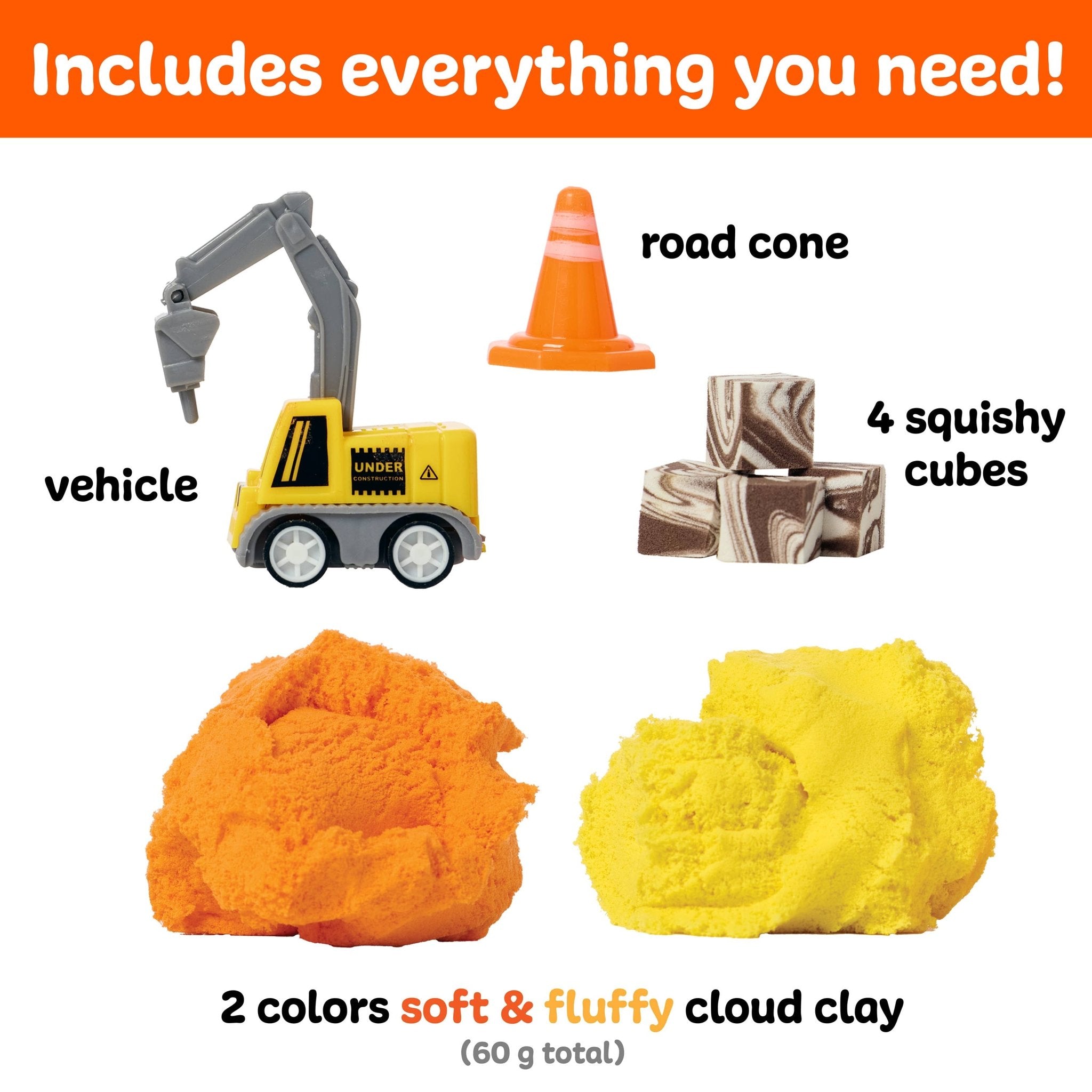 Faber - Castell Sensory Mini Play Kit Jar – Cloud Clay Construction Theme by Faber - Castell / Creativity for Kids at Confetti Gift and Party Tuscaloosa Alabama