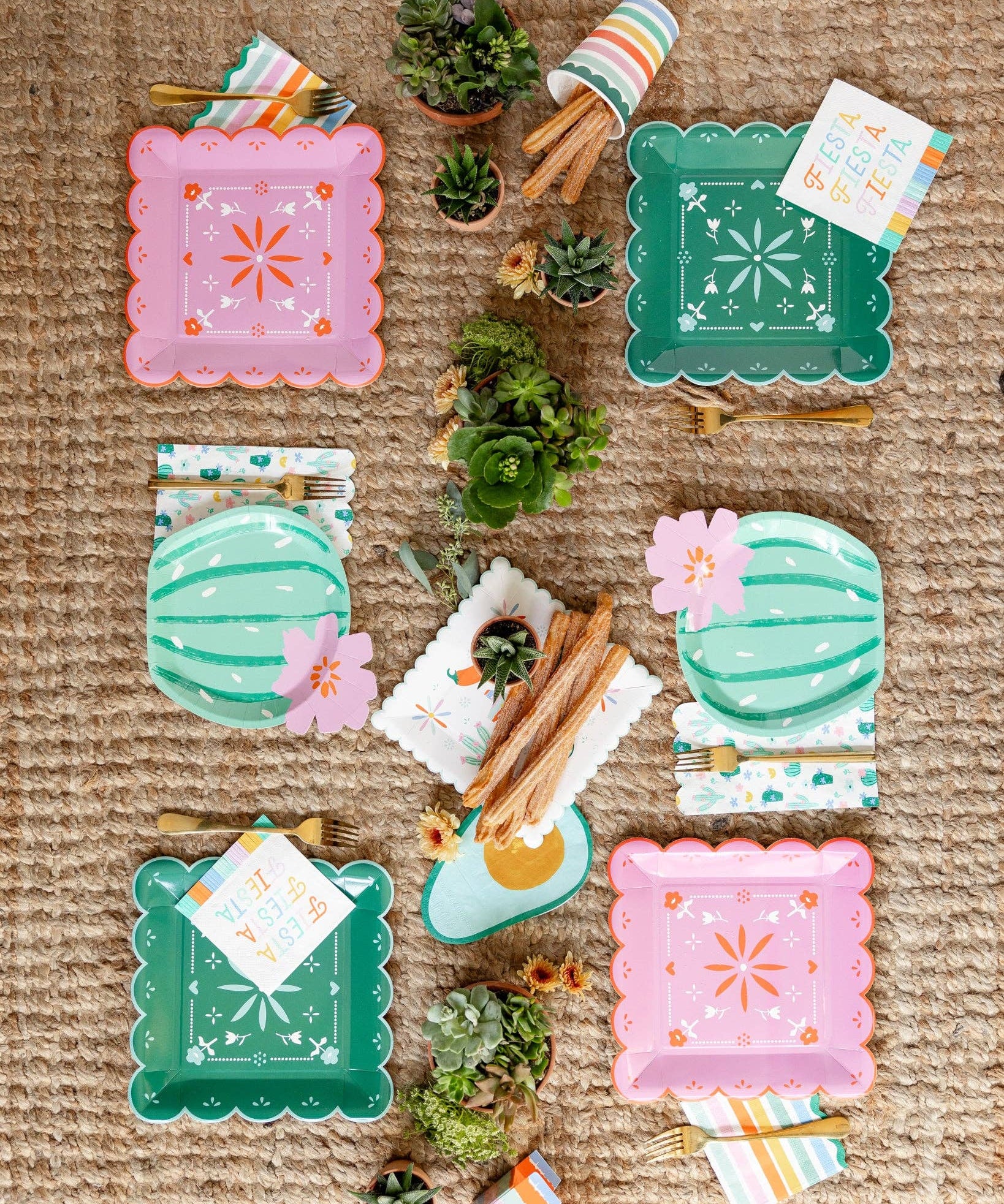 Fiesta Striped Cocktail Napkin by My Mind’s Eye at Confetti Gift and Party Tuscaloosa Alabama