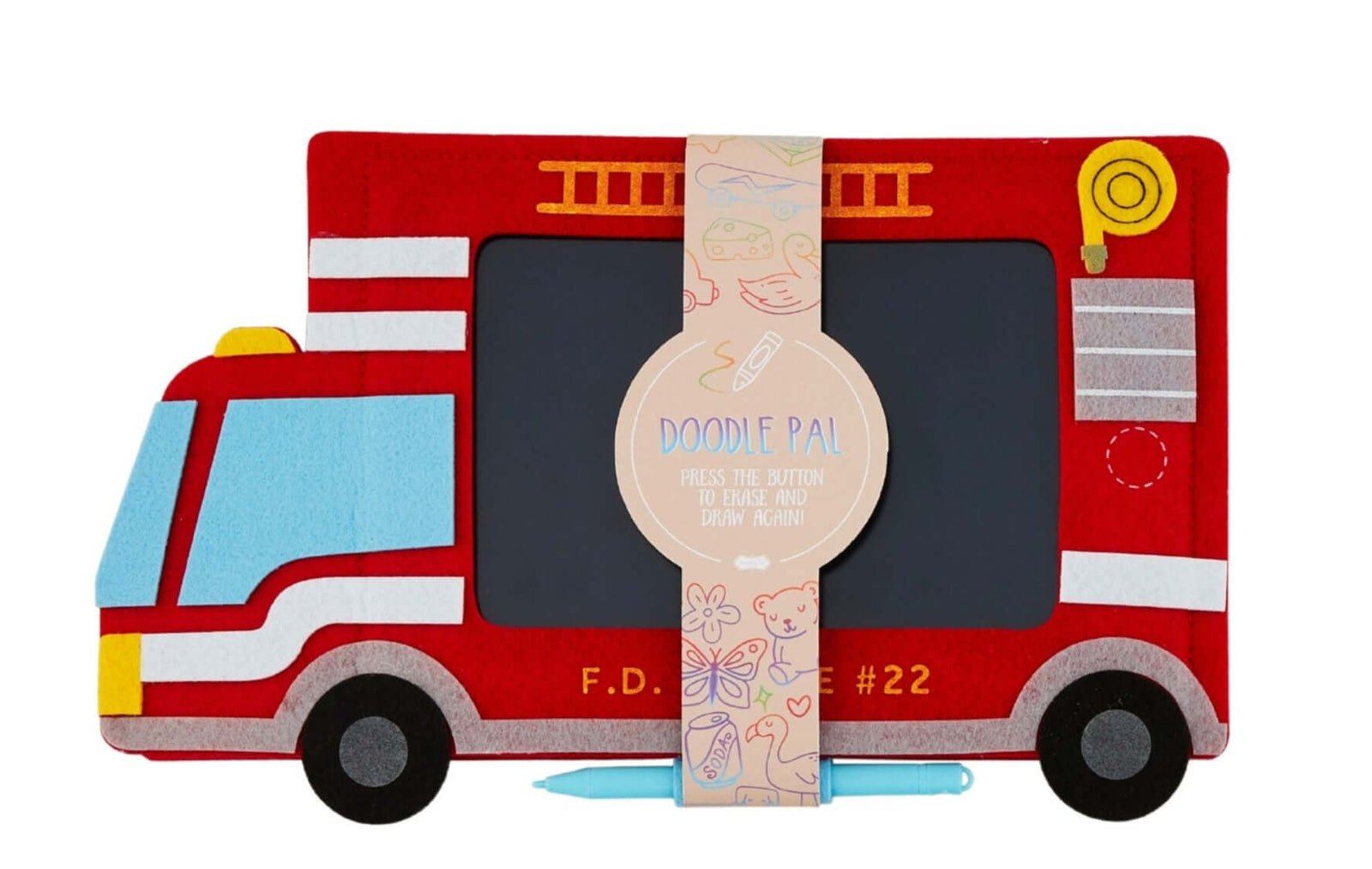 Fire Truck Felt Doodle Pad by Mud Pie at Confetti Gift and Party Tuscaloosa Alabama