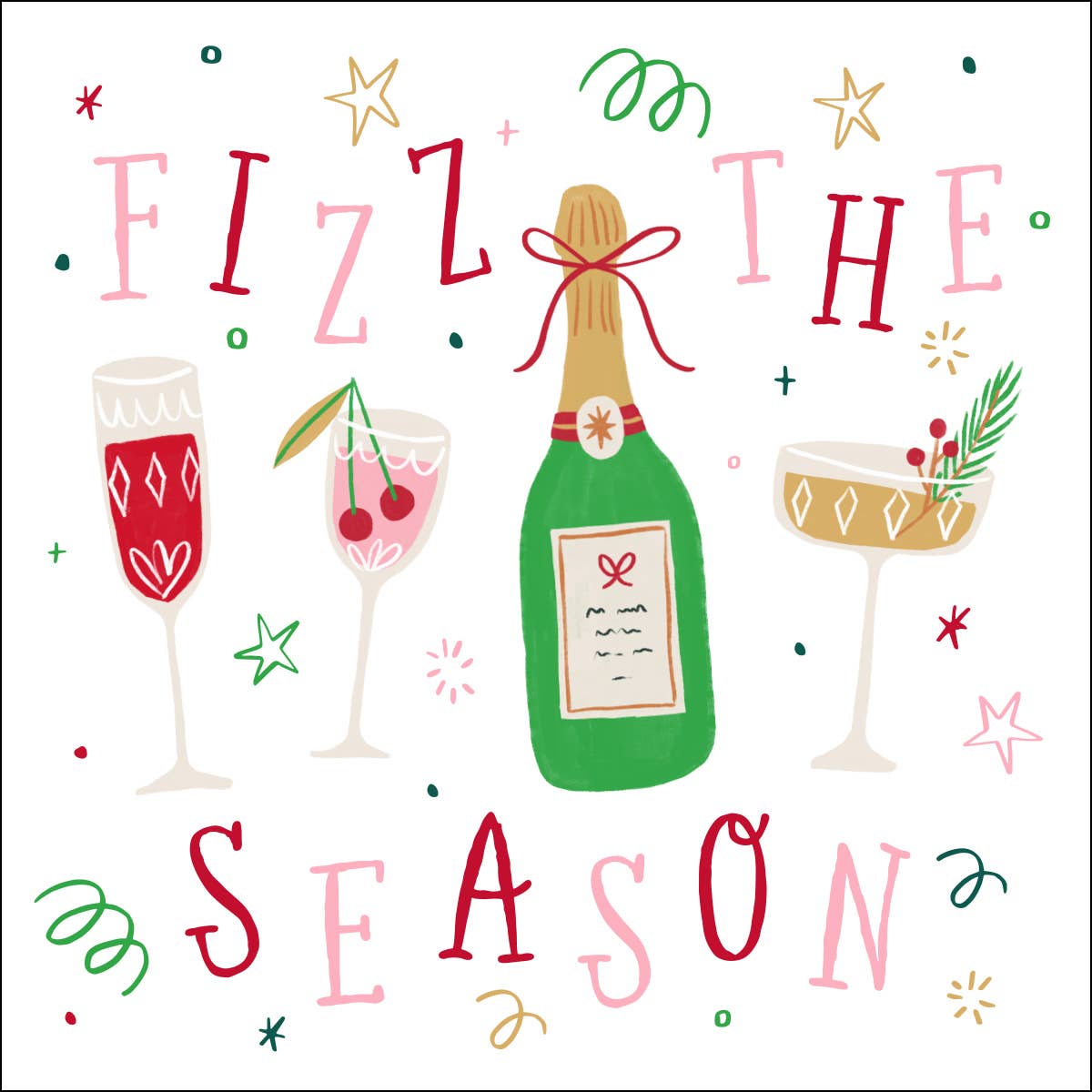 Fizz The Season - Cocktail Napkins by Soiree - Sisters at Confetti Gift and Party Tuscaloosa Alabama