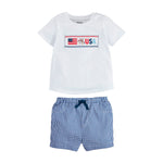 Flag Smocked Short Set by Mud Pie at Confetti Gift and Party Tuscaloosa Alabama