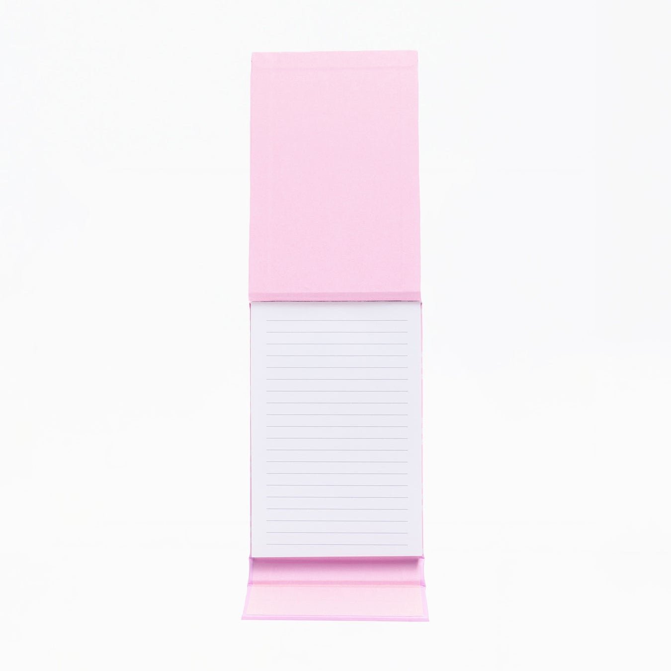 Notepad with pink and white gradient on a white background