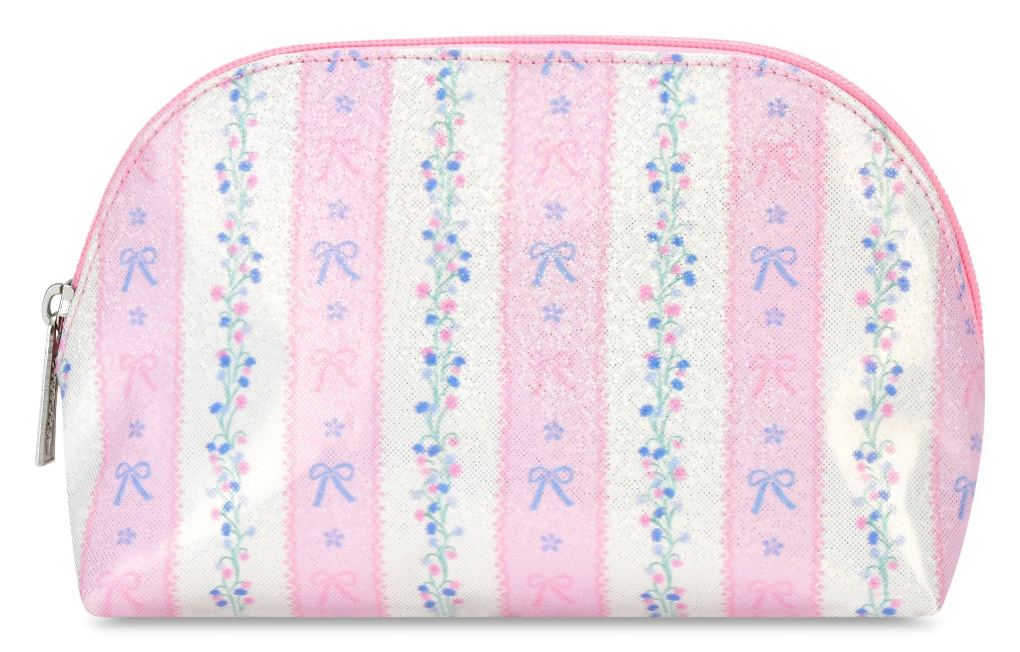 Floral Stripes Oval Cosmetic Bag by Iscream at Confetti Gift and Party Tuscaloosa Alabama