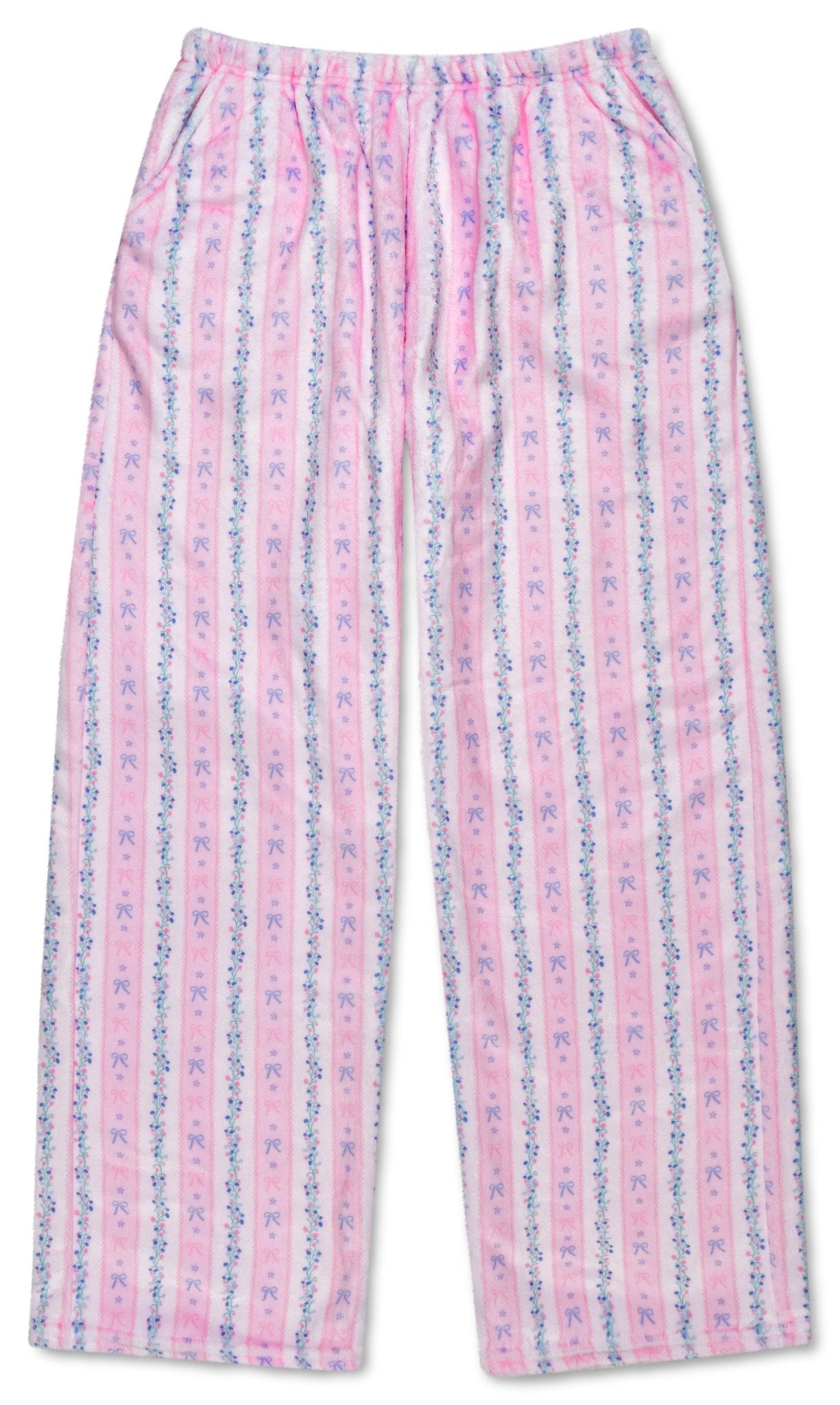 Floral Stripes Plush Pants by Iscream at Confetti Gift and Party Tuscaloosa Alabama
