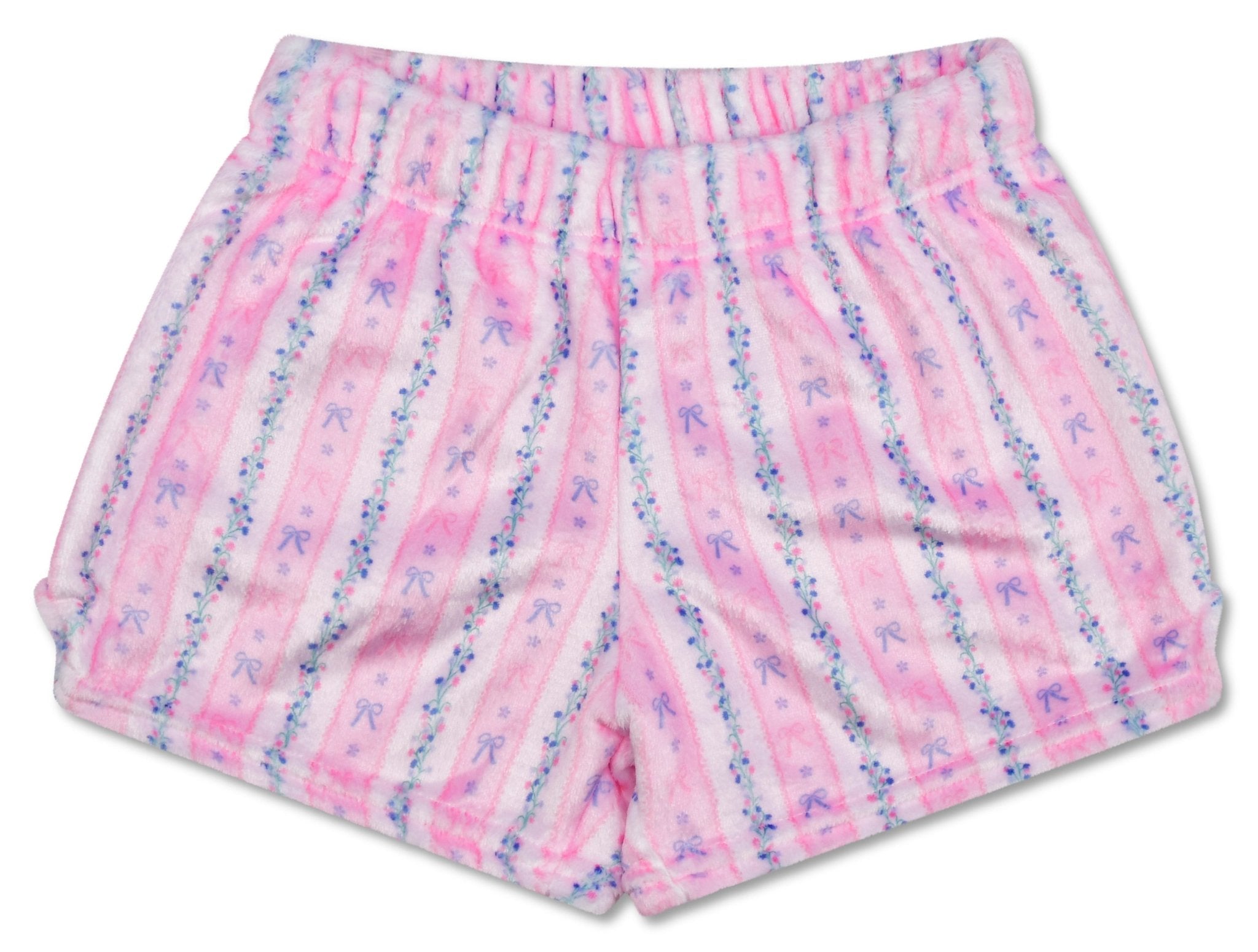Floral Stripes Plush Shorts by Iscream at Confetti Gift and Party Tuscaloosa Alabama
