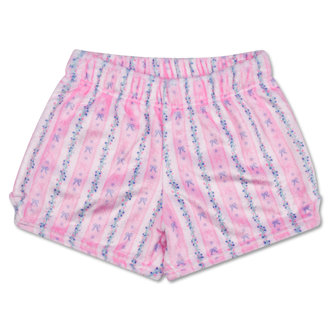 Floral Stripes Plush Shorts by Iscream at Confetti Gift and Party Tuscaloosa Alabama