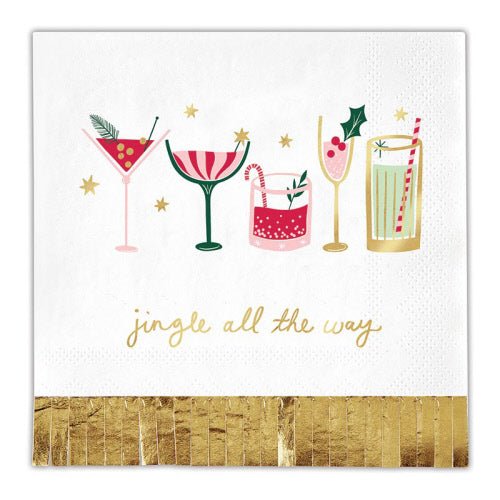 Foil Fringe Napkin Jingle all by Creative Brands at Confetti Gift and Party