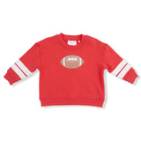 French Terry Sport - Varsity - Red - Cozy Drop Sleeve Sweatshirt W/ Varsity Stripes by Angel Dear at Confetti Gift and Party Tuscaloosa Alabama