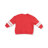 French Terry Sport - Varsity - Red - Cozy Drop Sleeve Sweatshirt W/ Varsity Stripes by Angel Dear at Confetti Gift and Party Tuscaloosa Alabama