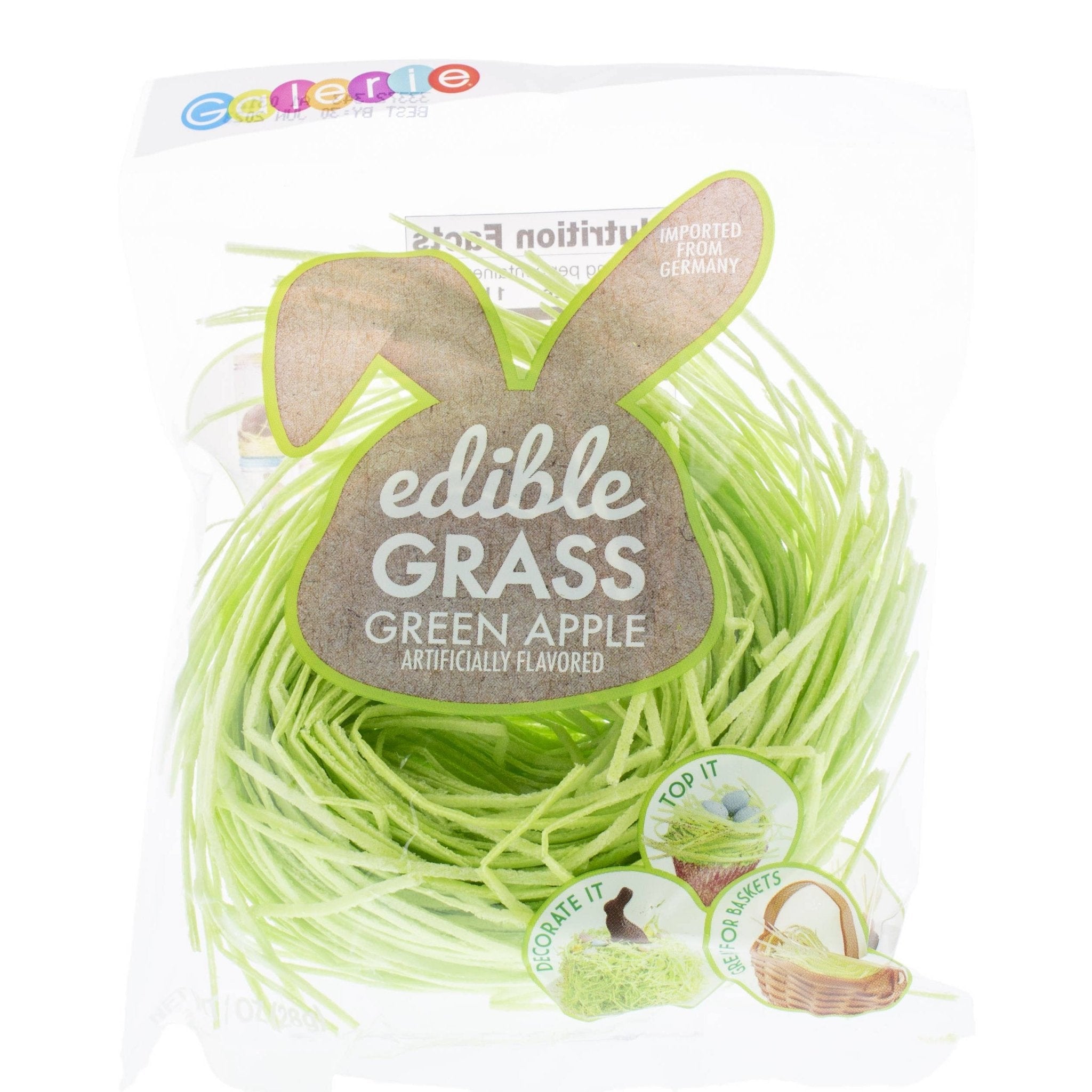 Galerie Edible Grass Assorted Colors each sold seperatley by Galerie Candy and Gifts at Confetti Gift and Party Tuscaloosa Alabama