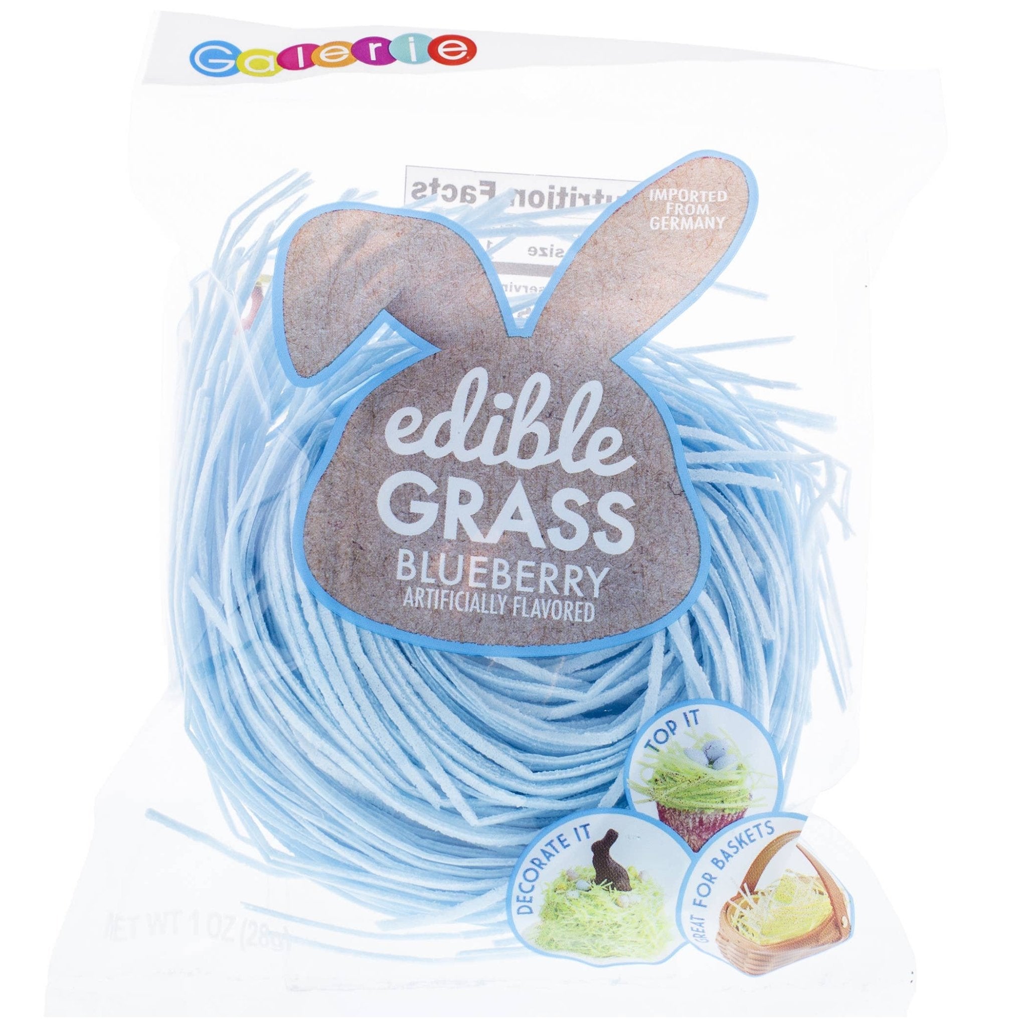 Galerie Edible Grass Assorted Colors each sold seperatley by Galerie Candy and Gifts at Confetti Gift and Party Tuscaloosa Alabama